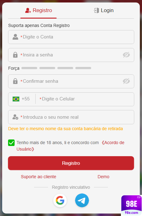 Experiência de Jogos 98e.com